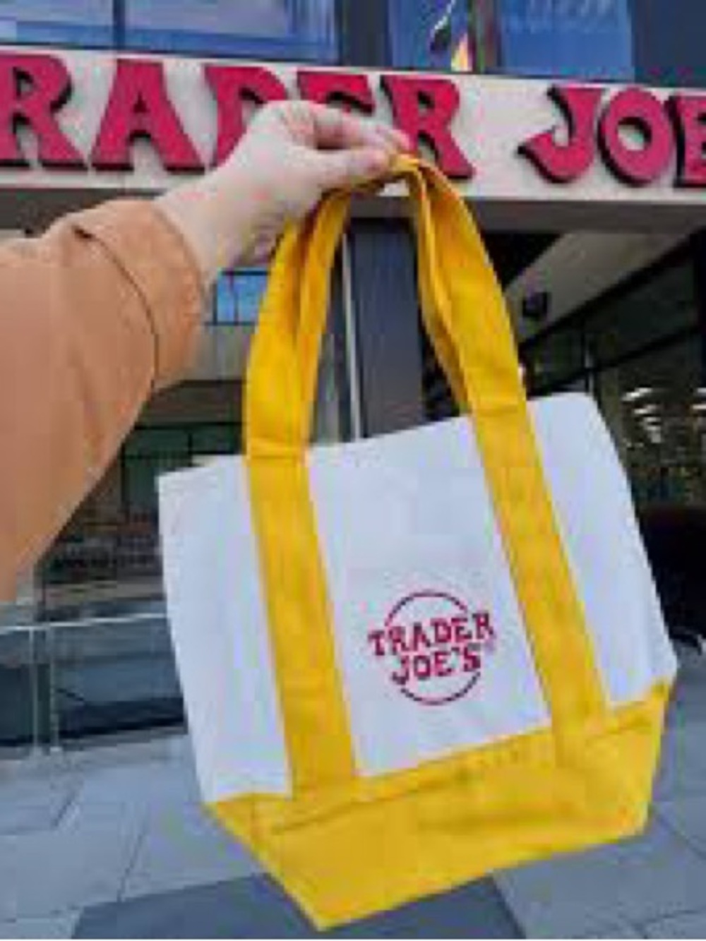 NWT Trader Joe’s Yellow Canvas Mini Tote